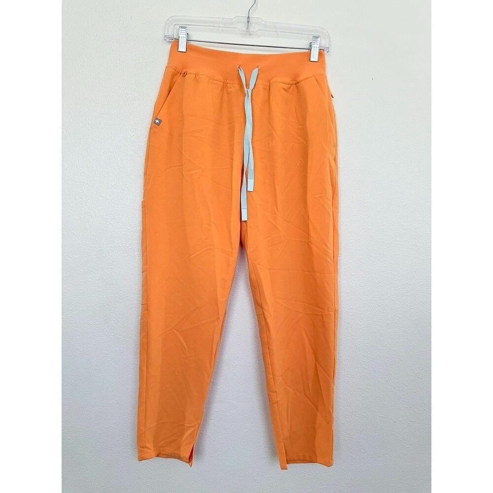FIGS Shaka Orange Alva High Waisted Tapered Scrub Pant Women's XS Petite XSP